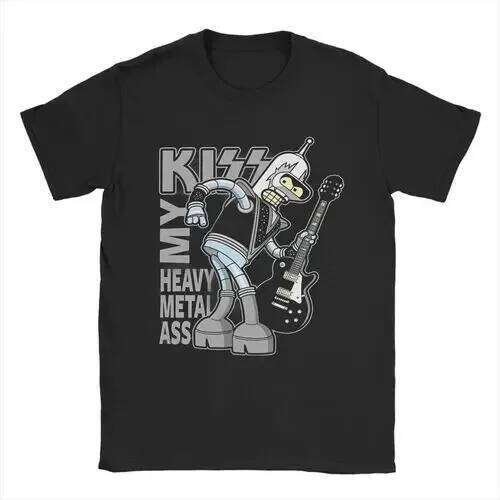 2025 Fashion Casual Bender Futuramas Tshirt Women Men Crewneck Short Sleeve T-shirt Clothes Cotton Printed Summer Tops Black Tee C260207