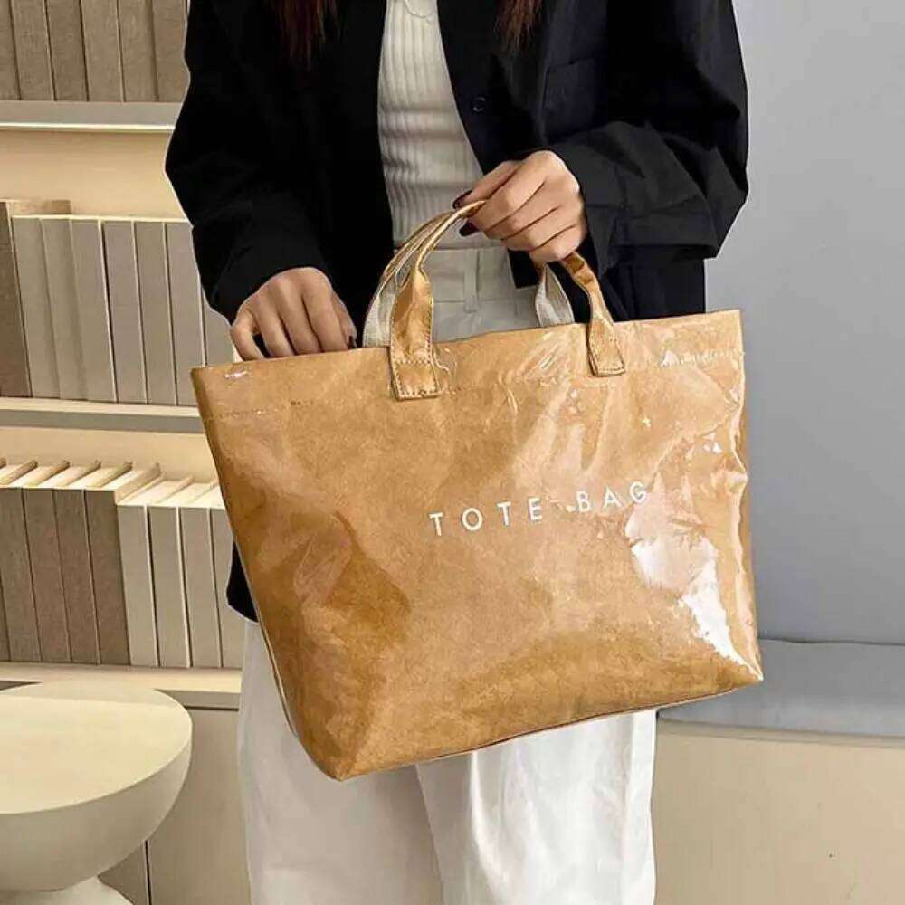Storage Transparent Jelly Beach PVC Tote Bag Summer Shoulder Pouch Letter Prints Handbags Outdoor C260207