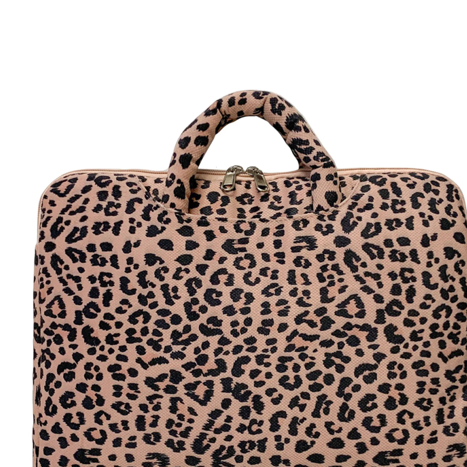 Leopard Print Fluffy Padded Bag Shockproof Tablet Storage Shoulder Bag Wear Resist Laptop Inner Bag Computer Storage Bag 260124
