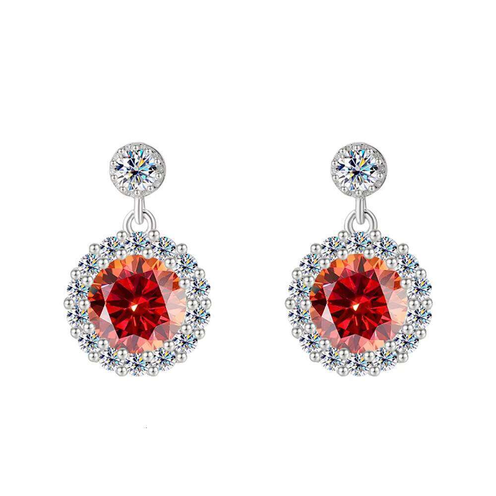 Mushan Jewelry Factory S925 Sterling Silver Round Ear Studs Simple And Elegant High End Moissanite Earrings