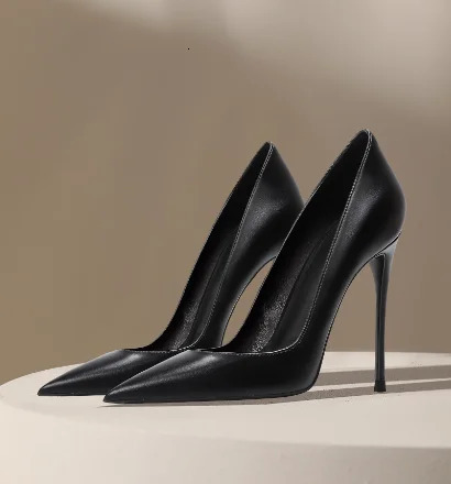 Haze patent leather blue high heels for women slim sexy professional commuting work pointed single shoes 260208