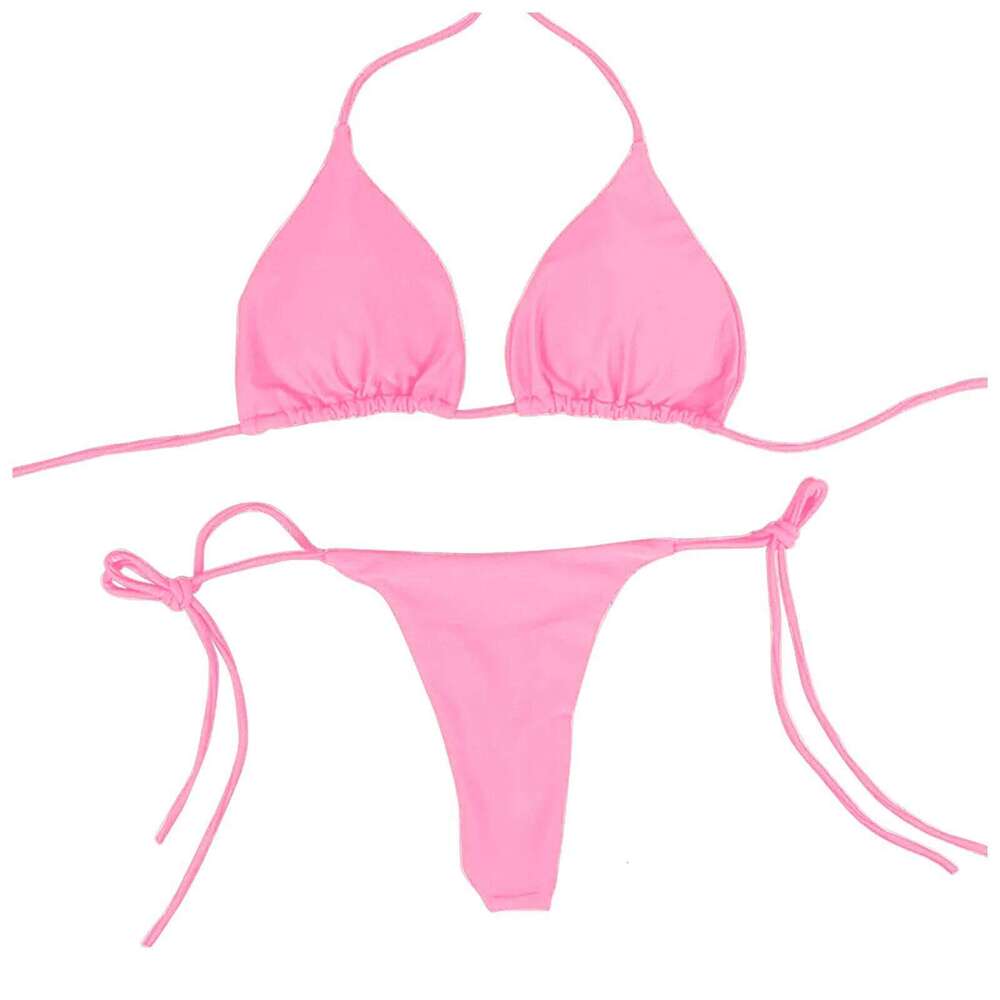 Summer Swimsuit Women Bikini Set Push-up Padded Bra Thong Two Pieces Swimwear Beachwear Bathing Suit Female Sexy Swimsuits C260207