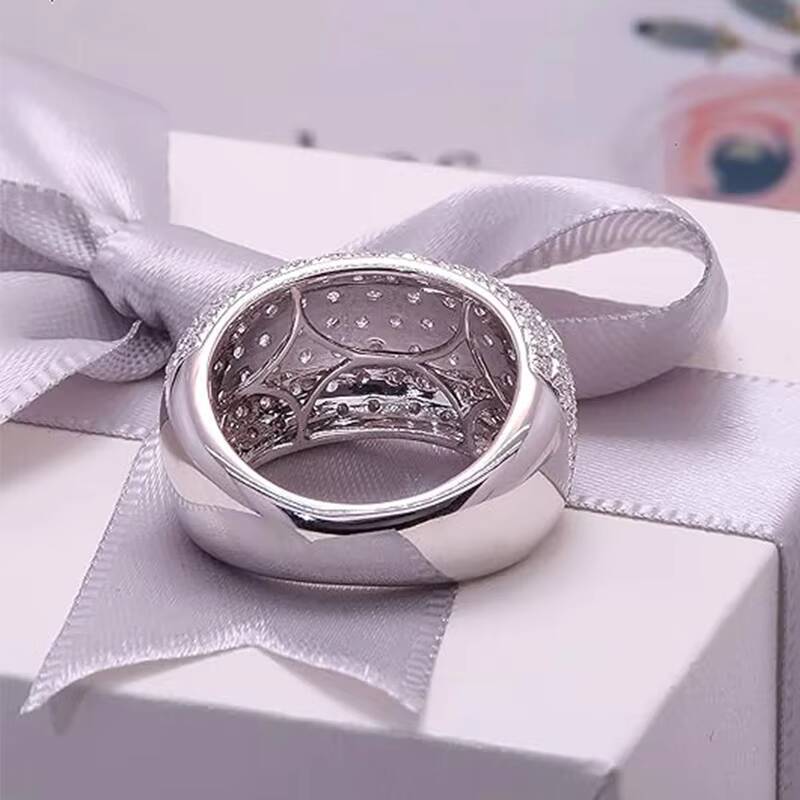 Moissanite Stone 925 Sterling Silver Ring for Engagement Wedding