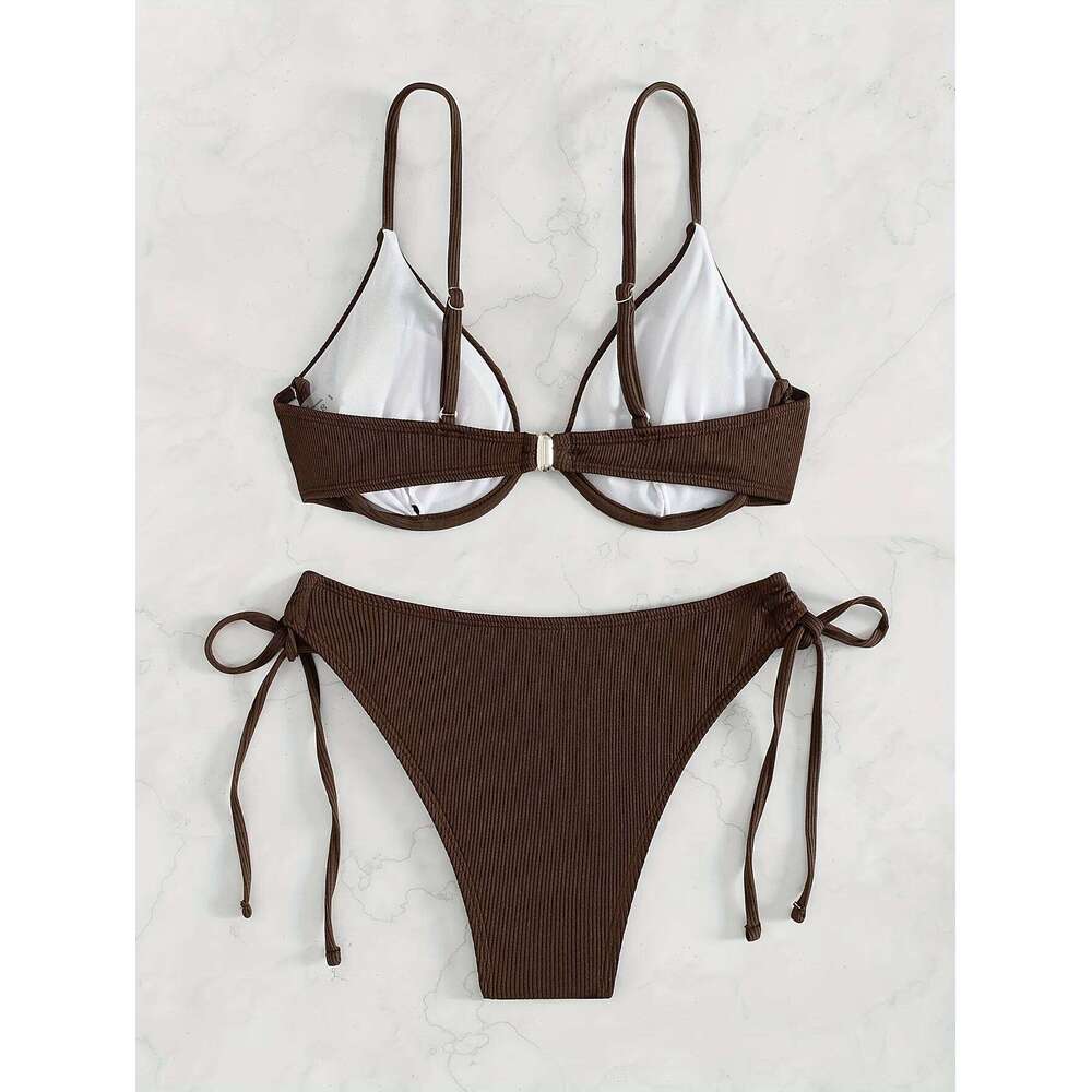 ZTVitality Solid Underwire Sexy Bikini 2025 New Arrival Biquini Padded Push Up Bandage Swimsuit Women Swimwear Summer Beachwear C260207