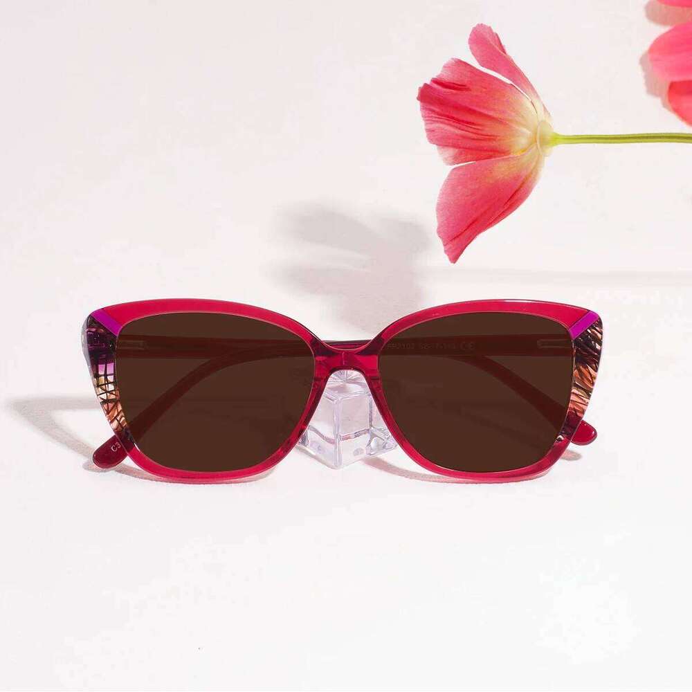 New Women Acetate Polarized Sunglasses Butterfly Square Vintage Luxury Large Cat Eye Sun Protection Glasses Driving Travel UV400 Y260207