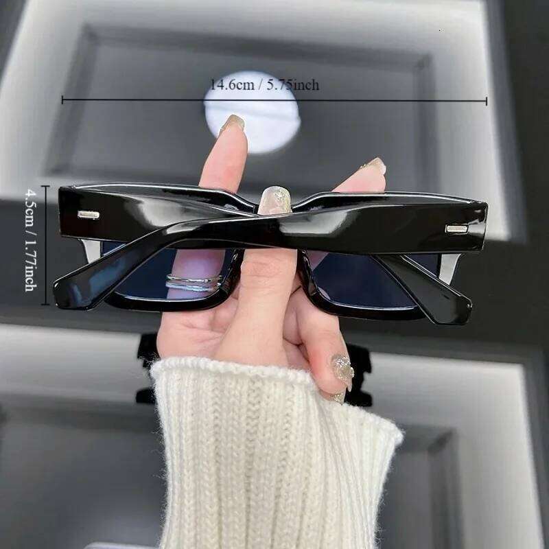 Vintage Square Sunglasses Men Women Brand Designer Rivet Sun Glasses Male Female Fashion Ocean Mirror UV400 Oculos De Sol Y260207