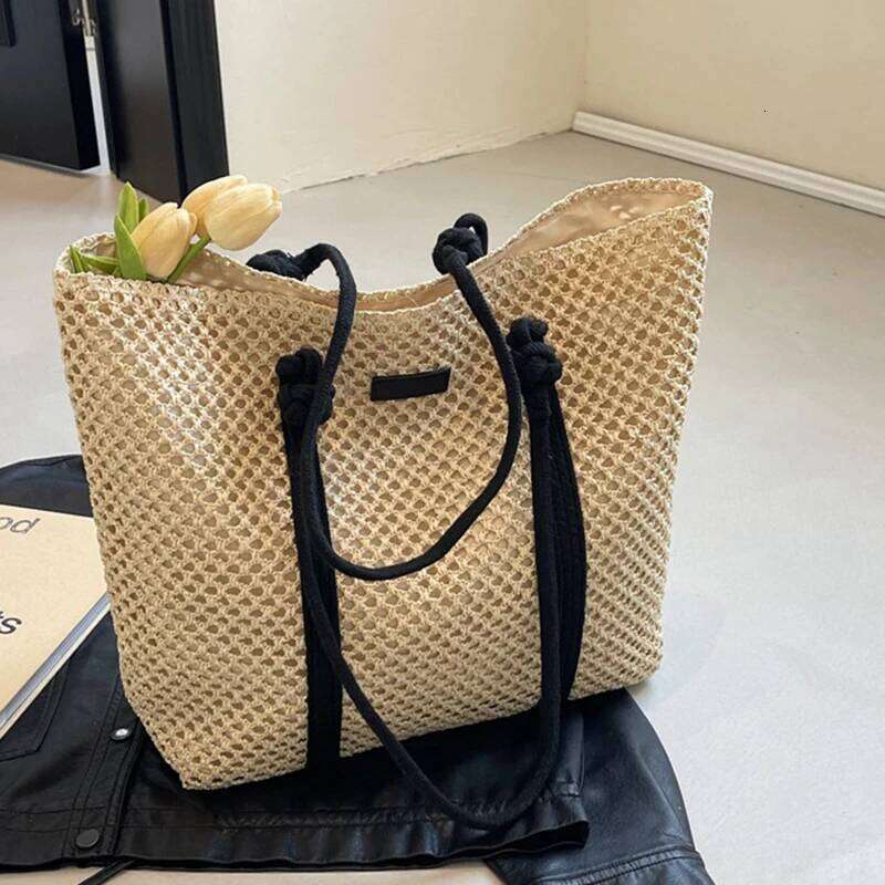 Summer Big Straw For Women Large Capacity Woven Handbag Travel Holiday Beach Casual Shopper Tote Bag Purse bolsa C260207