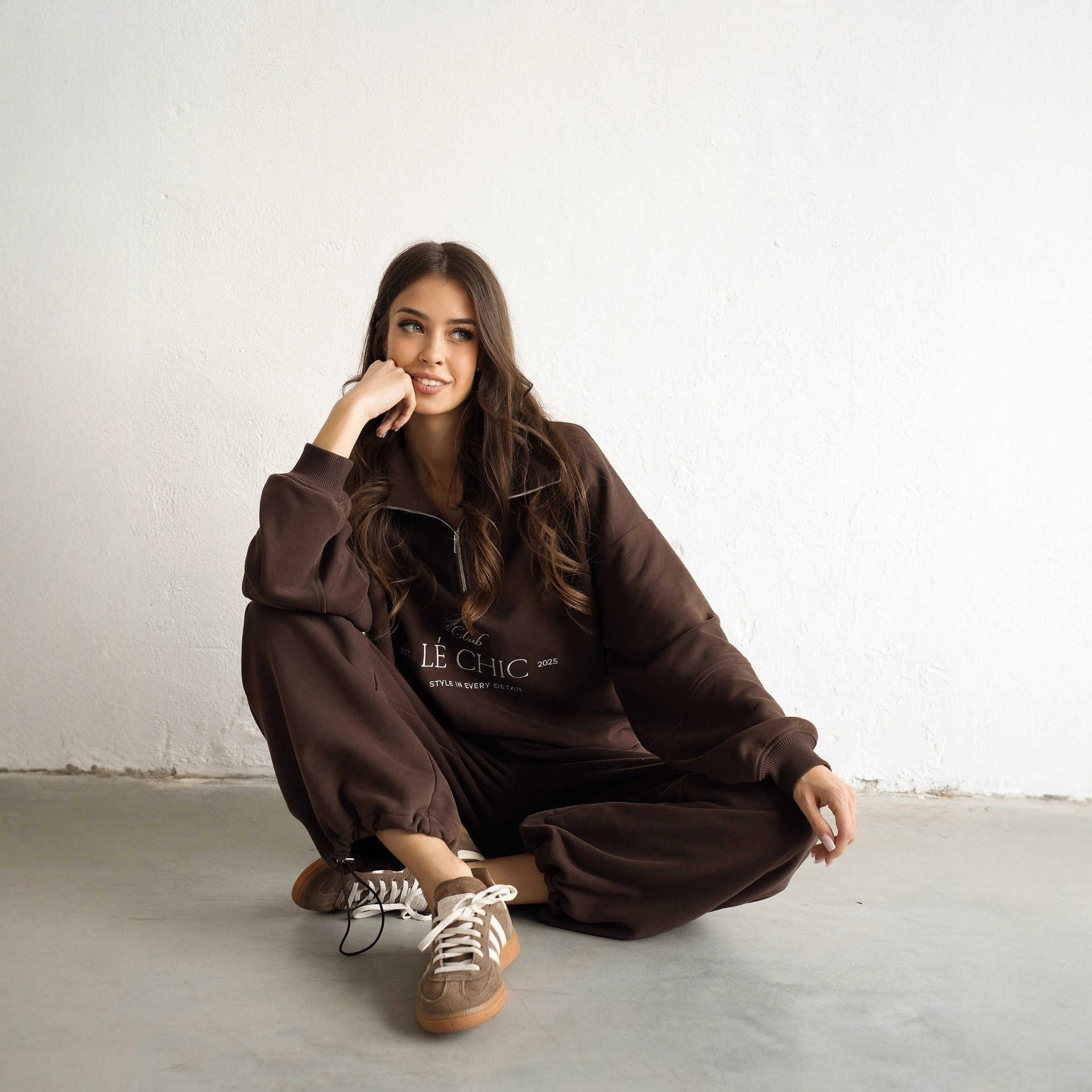 Women's Premium Spring Letter Print Sweatshirt Straight-Leg Pants Two-Piece Set