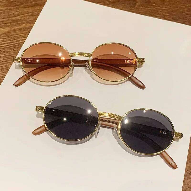 Wooden Fashion Women Vintage Oculos Sunglasses for Men Oval Designer Glasses Tredning Sun Lentes Luxury Gafas Lunette Y260207