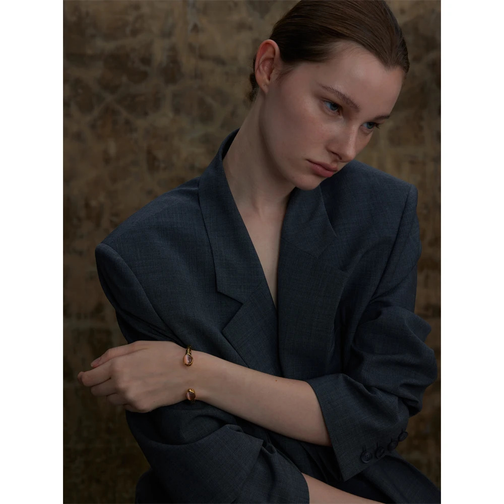 Yhpup 62mm High Quality Stainless Steel Multicolored Natural Stone Golden Cuff Open Bracelet Bangle Water Resistant Jewelry 260202