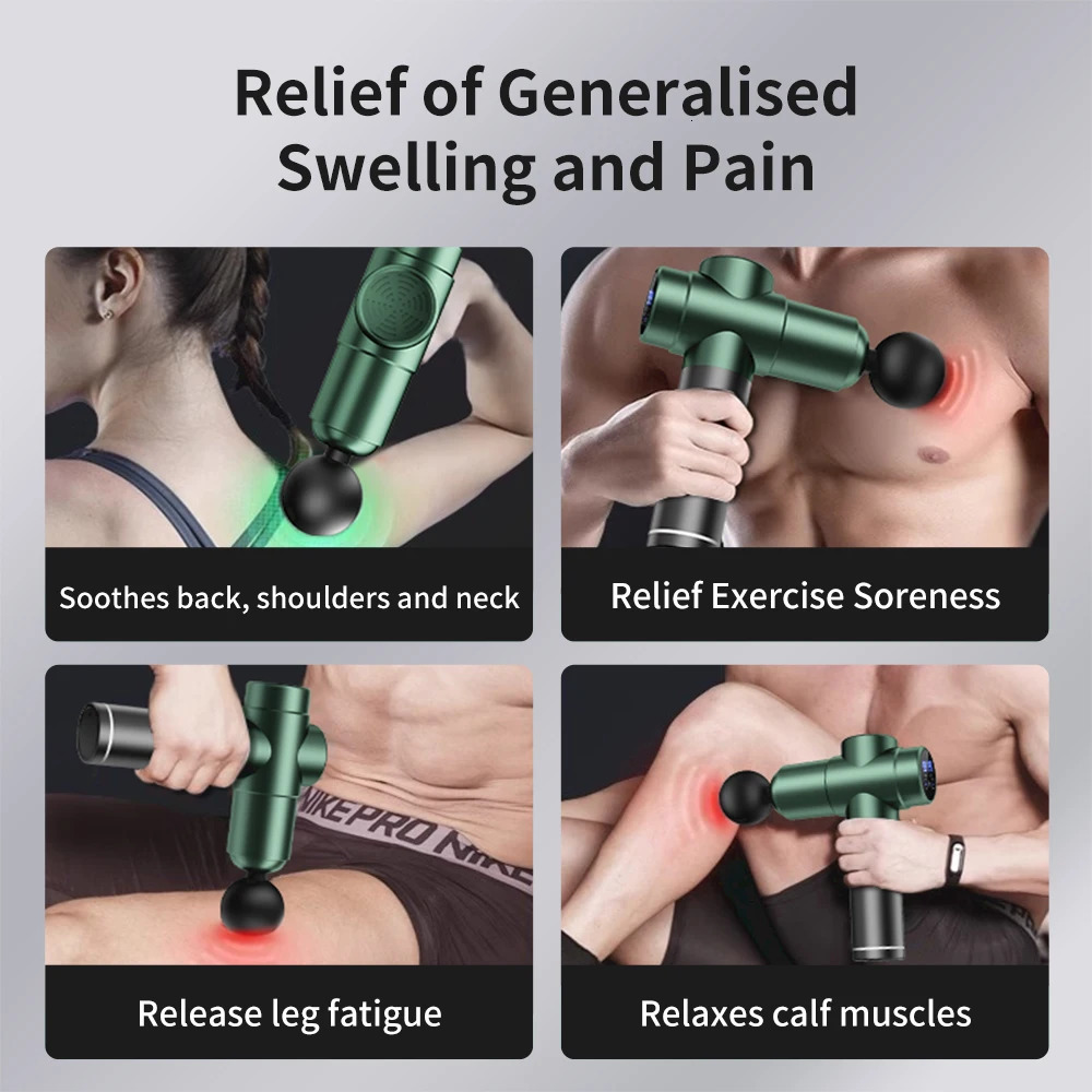 Massage Gun Muscle Relax Deep Tissue Massager Neck Massager Dynamic Vibrator Back Portable Handheld Display Fascia Gun Massage 260129
