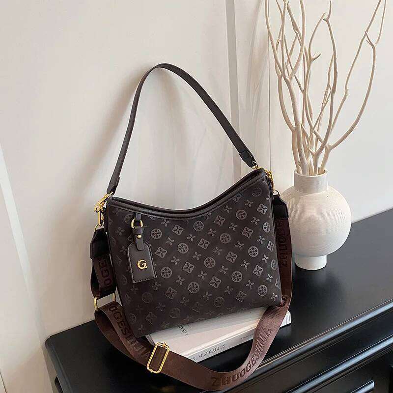 Classic print design large capacity for women, 2025 new style, autumn-winter business tote bag, single shoulder bag C260207