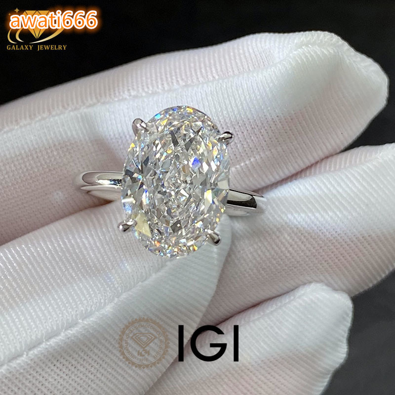 Custom Jewelry Wholesale Price Ring Lab Grown Diamond 18k Solid Gold Cvd Hpht Oval Diamond Engagement Rings for Women
