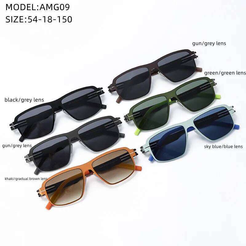 Germany Design Men's Sunglasses Ultralight Stainless Classic Sunglass Women Outdoor Driving Biological Steel Sun Glasses Y260207