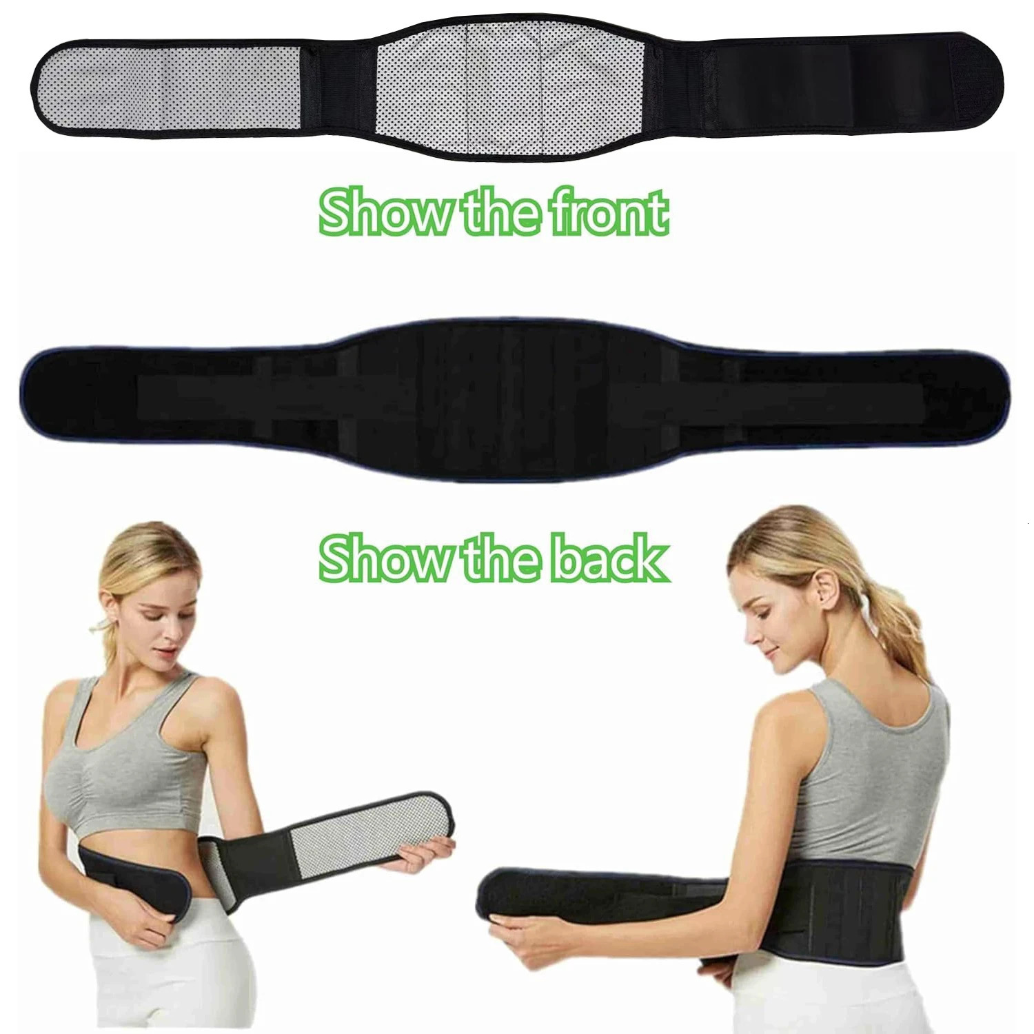 Adjustable Magnets SelfHeating Magnetic Therapy Back And Waist Support Belt Massage Sports Protector Lumbar Brace Band 260202