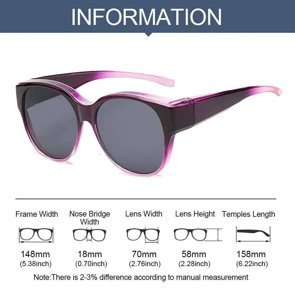 Fashion UV Protection Driving Y2K Retro Fit Sunglasses Round Frame Wear Over Glasses for Women Men Y260207