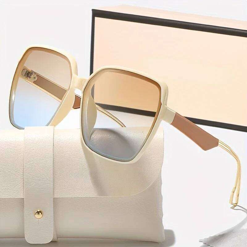 Outdoor UV400 Gradient Square Decoration Large Frame Ins Trending Sunglasses 2025 Oversize Fashion Glasses Y260207