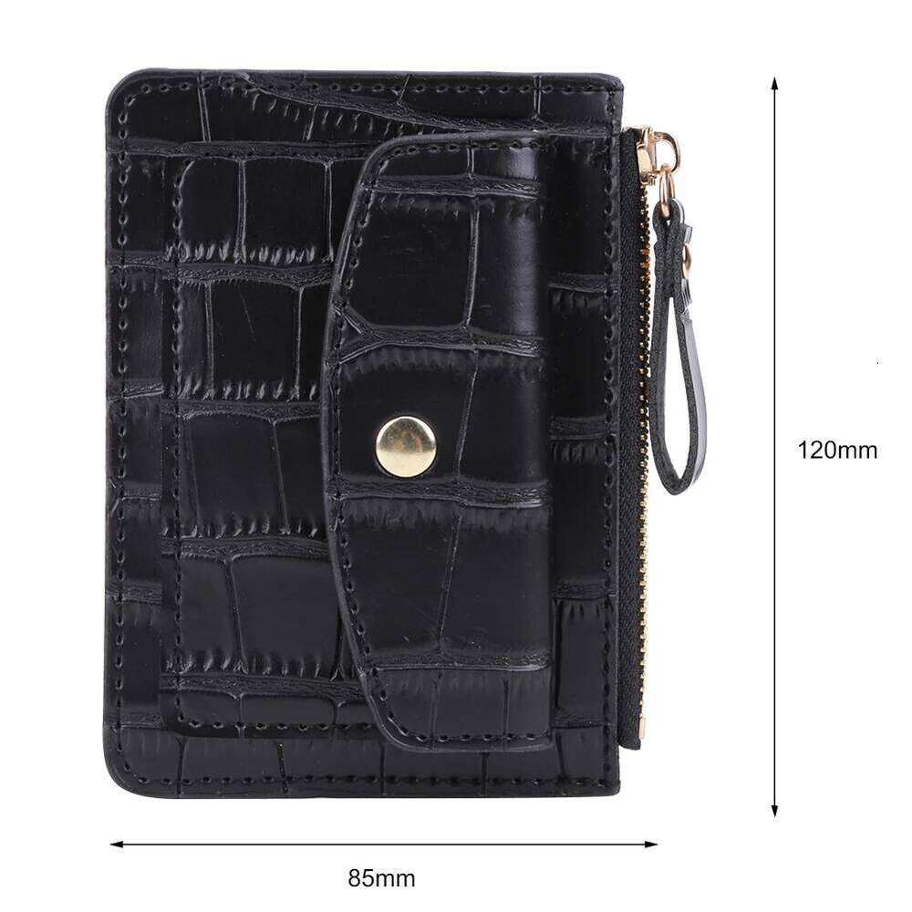 Women Fashion Short PU Leather Key Holder Solid Color Casual Money Wallet Daily Bag for Ladies Y260206