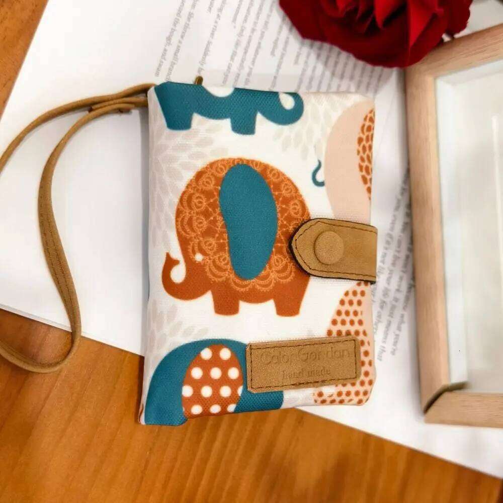 Fashion Zipper Hasp Short Wallet PU Printing Money Bag Leather-Capacity Card Holder Women Girl Y260206