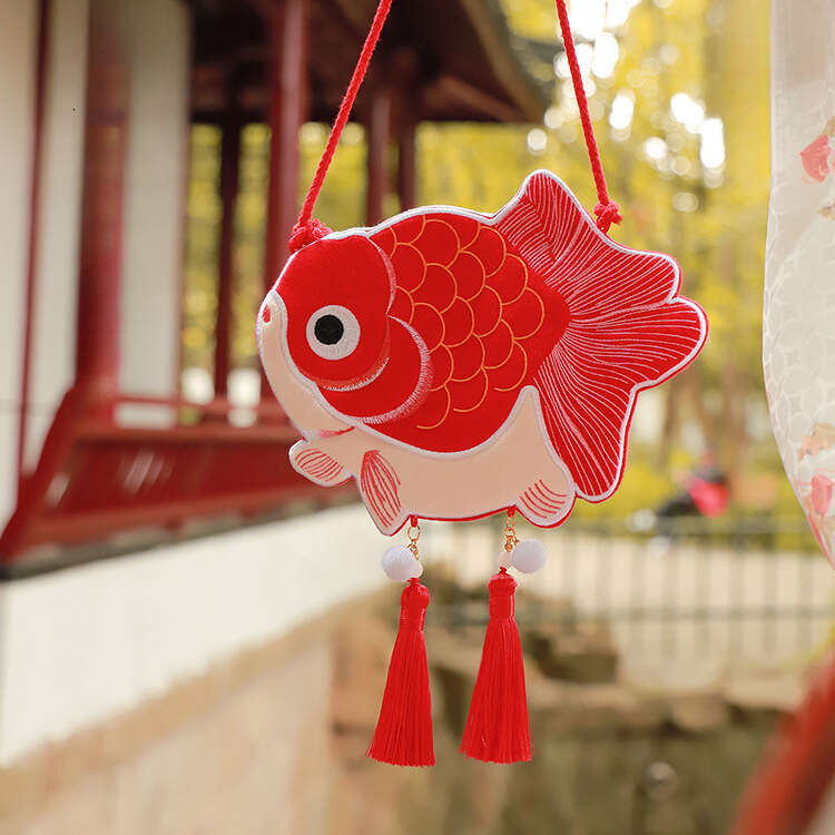 New Embroidered Goldfish Crossbody Bag Ancient Style Hanfu Accessories Evergwish