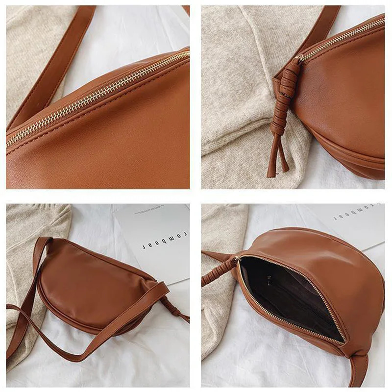fashion simple Shoulder Crossbody Bag Women Chest Pack Phone purse Casual Shopping Waist Bag soft PU ladies Fanny Bag 260130