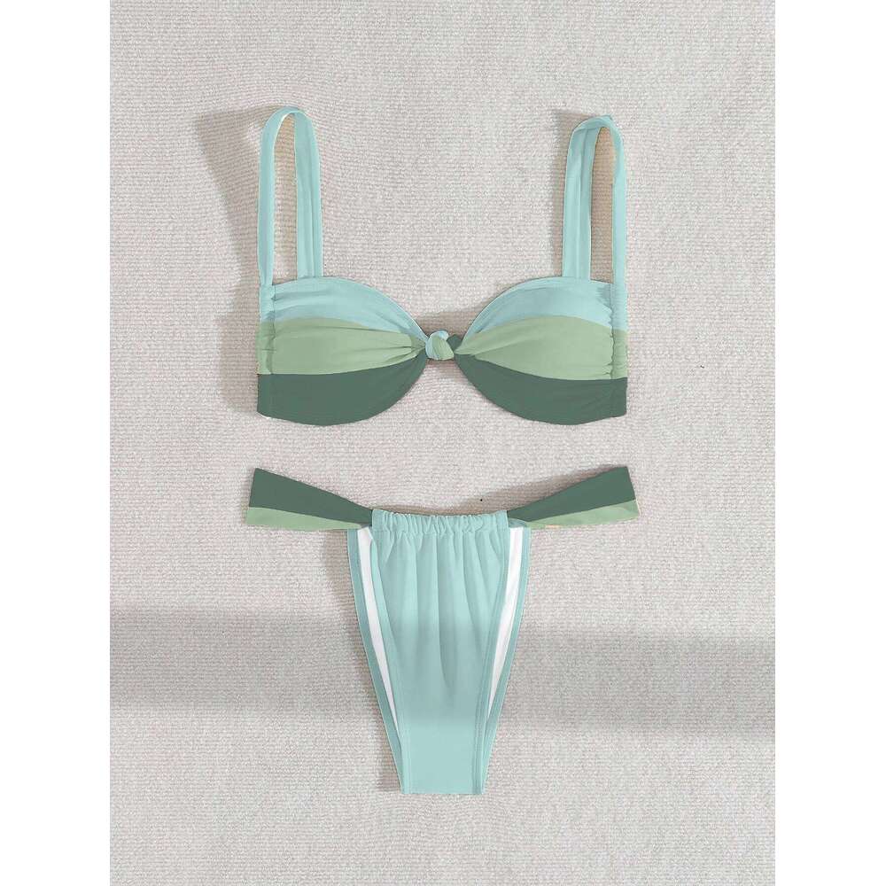 Sexy Patchwork Bikini Set Brazilian Swimsuit Summer 2025 New Women's Swimwear Bathing Suit Biquini C260207