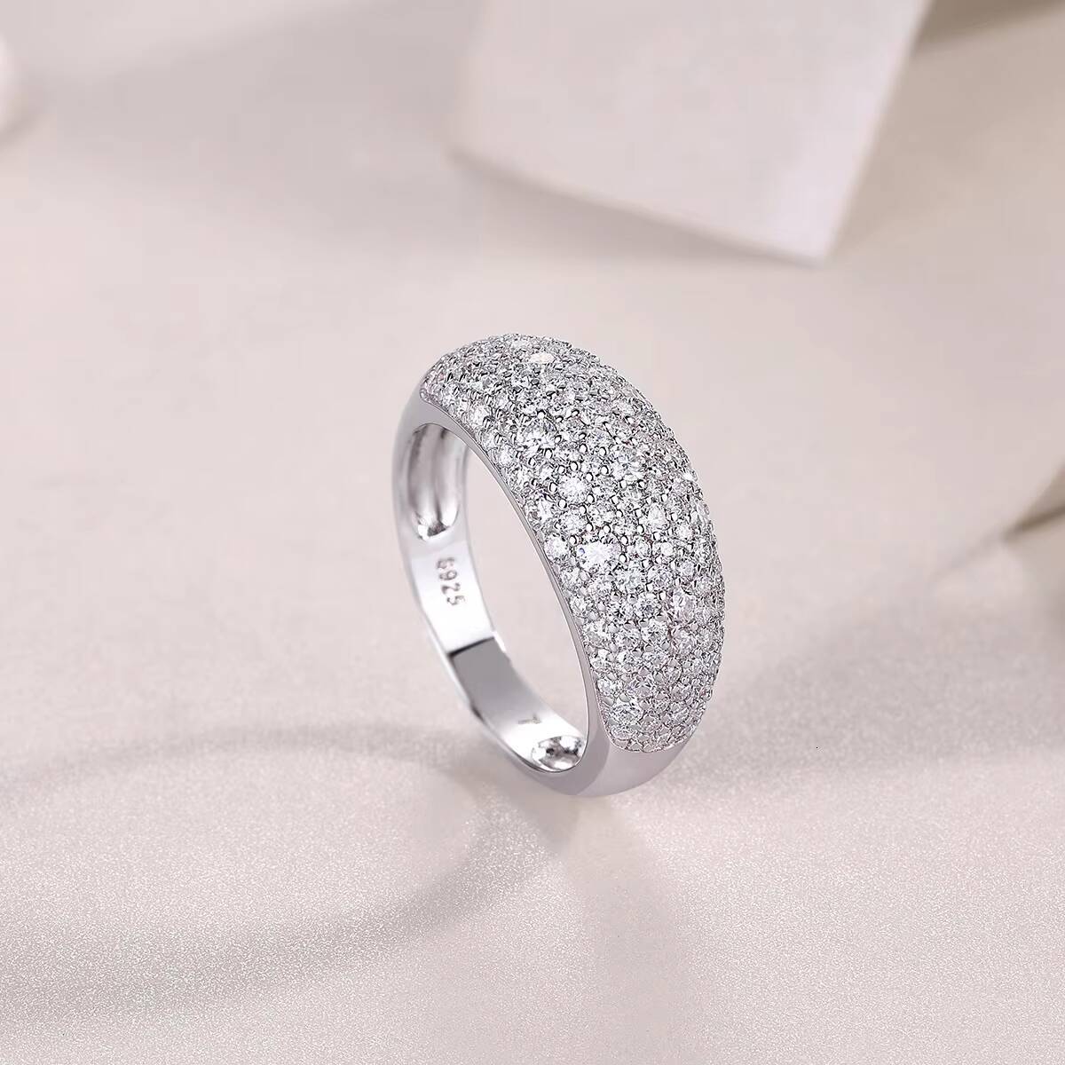 DE D Color VVS Moissanite Ring Fine Jewelry Iced Out Moissanite Rings 925 Sterling Silver Moissanite Rings With GRA Certificate