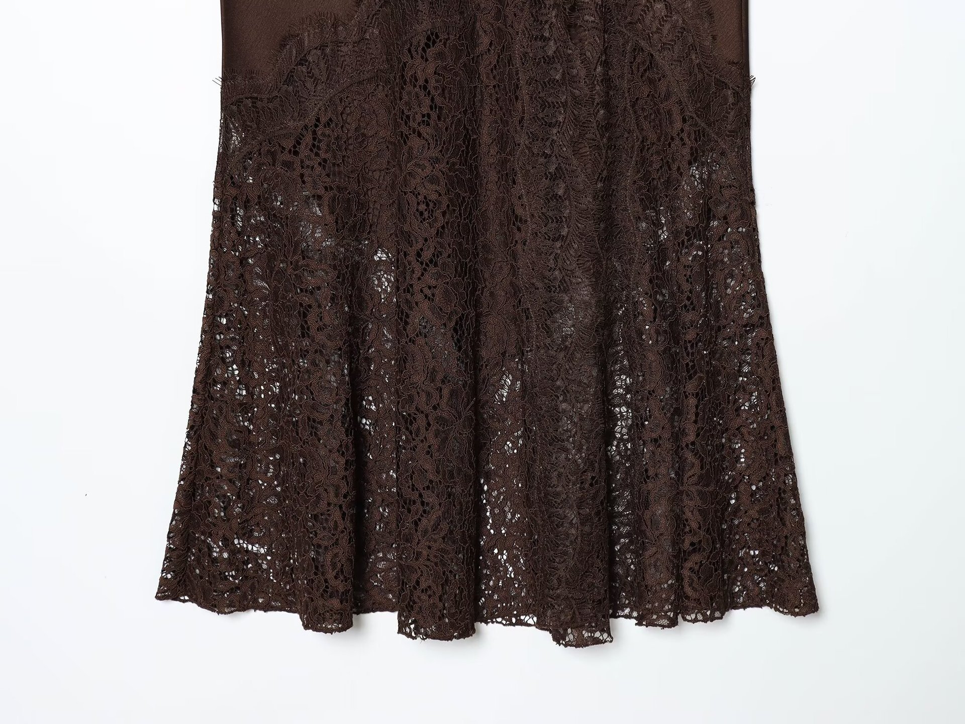 Skirts Sexy Lace Patchwork Long Skirt Women Elegant Fashion Solid Waist Cinched Mid-length Bottom Lady 2026 Party Daily Street Skirts