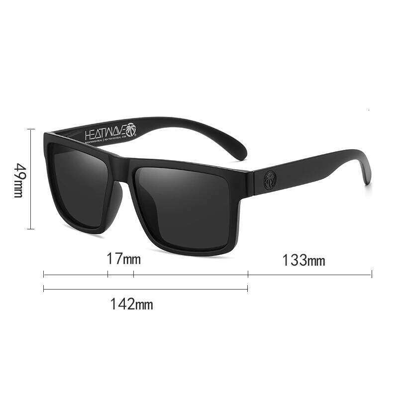 2024 NEW High quality luxury Heat Wave brand Polarized sunglasses square Conjoined lens Women men sun glasses UV400 Y260207