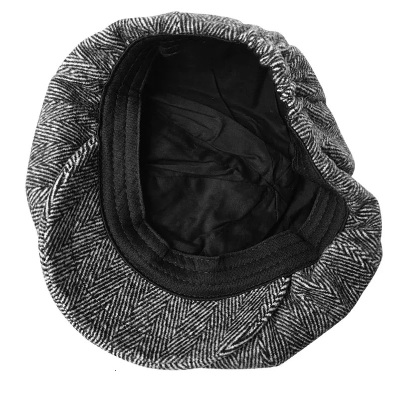 Wool sboy Cap Men Grey Herringbone Flat Caps Women Men British Painters Hat Soft Autumn Winter hats Octagonal Cap BLM09 260205
