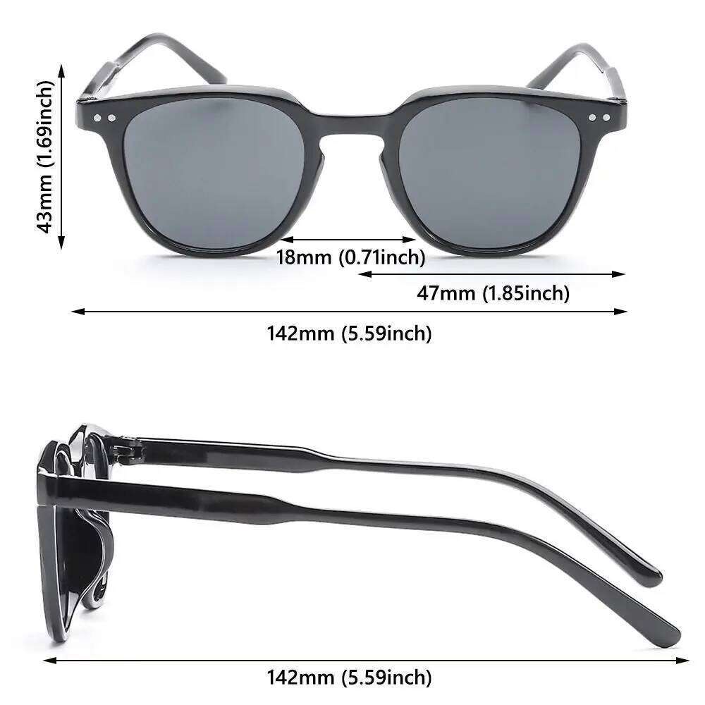 Women's Fashion Sun Glasses Black Vintage Men Shades Square Oversized Sunglasses Y260207