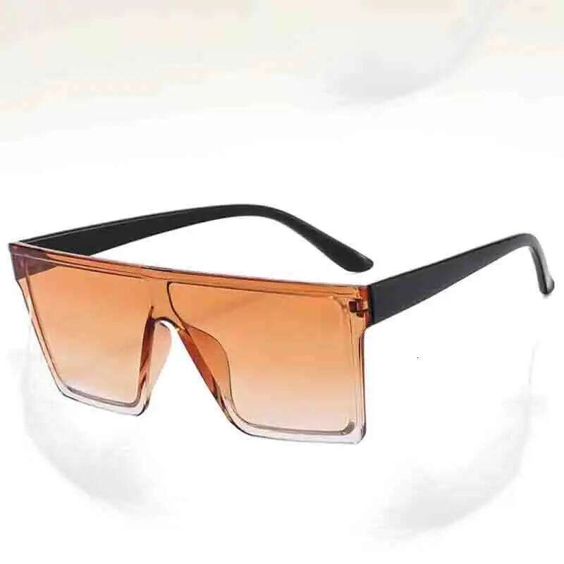 New Large Frame Joined Body Square Sunglasses Women's gradient street photo Sun Glasses Men's Outdoor Driving Eyewear UV400 Y260207