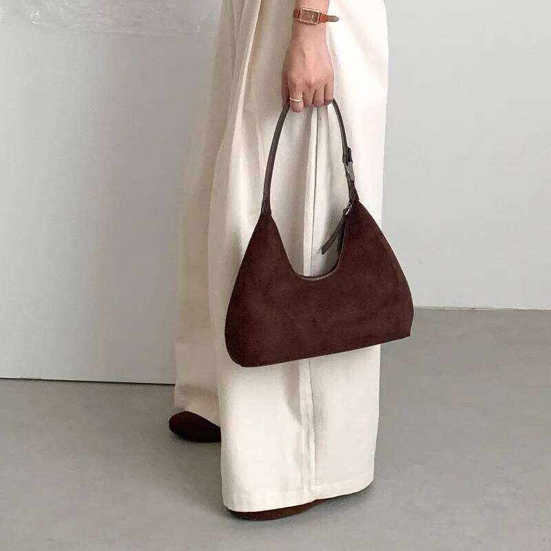 Vintage Suede Shoulder Luxury Casual Tote for Women Fashion Autumn Winter New Guangzhou High Quality Bag Purse C260207