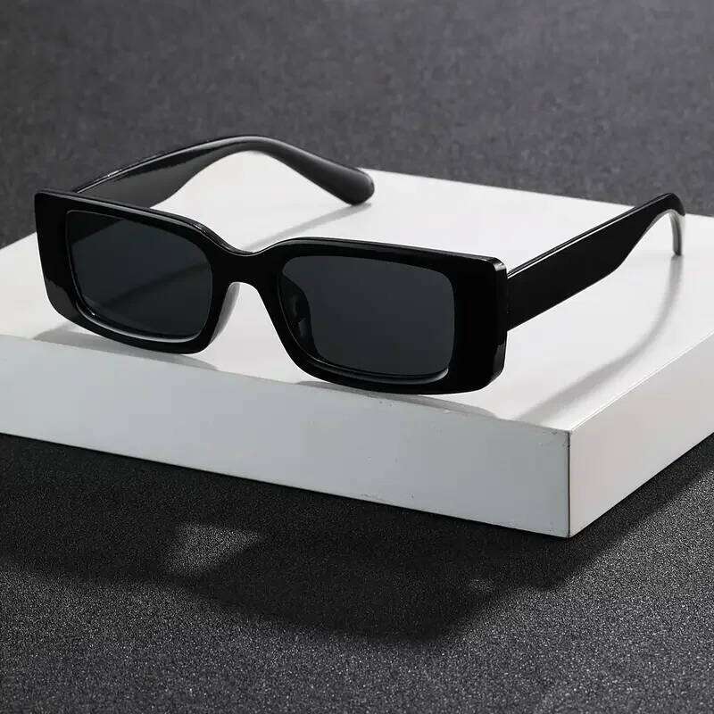 Cool Square Frame SunGlasses, Simple Black Fashion Glasses For Men Women Daily Outdoor Party Decors, Ideal choice for Gifts Y260207