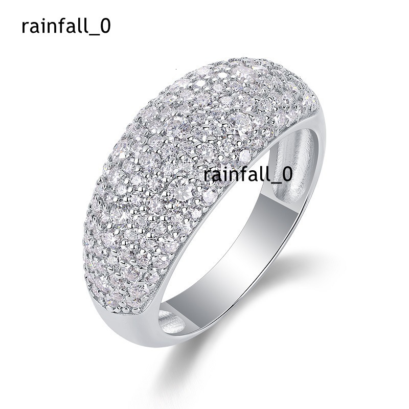 DE D Color VVS Moissanite Ring Fine Jewelry Iced Out Moissanite Rings 925 Sterling Silver Moissanite Rings With GRA Certificate