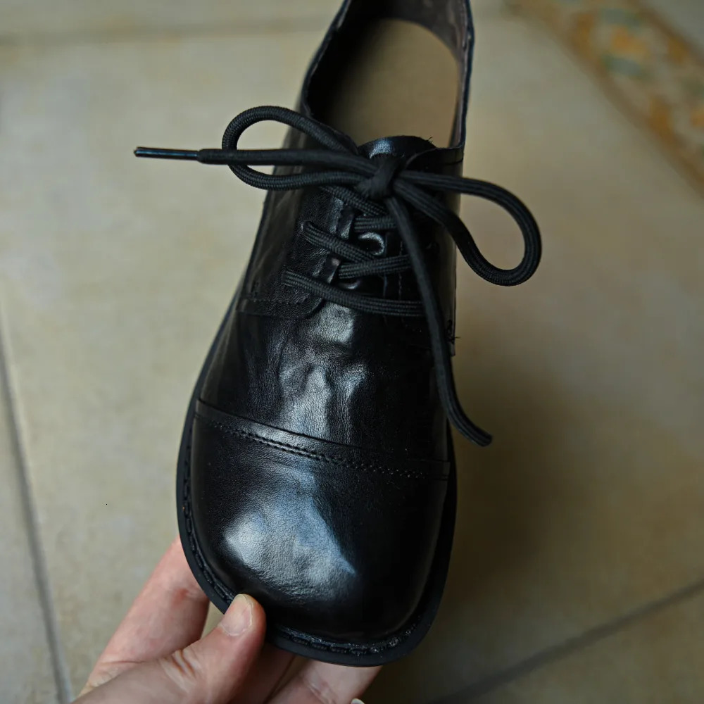 Womens cow leather carving British style laceup flats oxfords high quality soft comfortable Genuine Leather shoes woman 260208