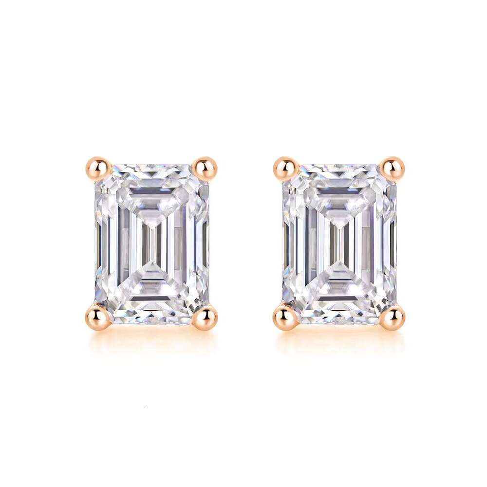Hoop-Shaped Earrings In Silver 925 With VVS D Color Stones And Moissanite Jewelry For Women