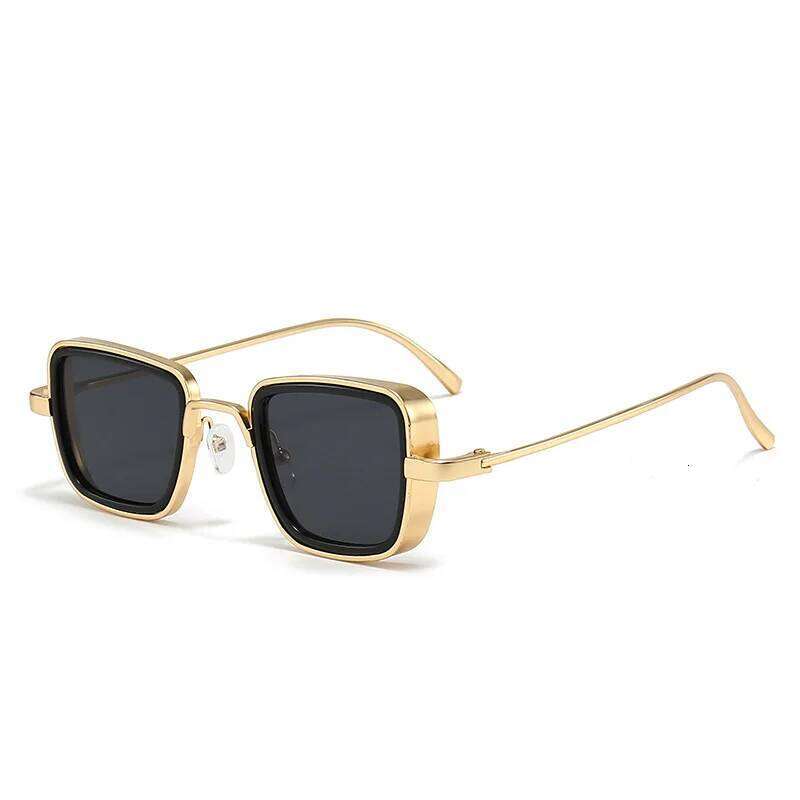 Vintage Metal Frame Square Sunglasses For Women Men Punk Sun Glasses Eyewear Oculos De Sol for Male Female Eyeglasses Y260207