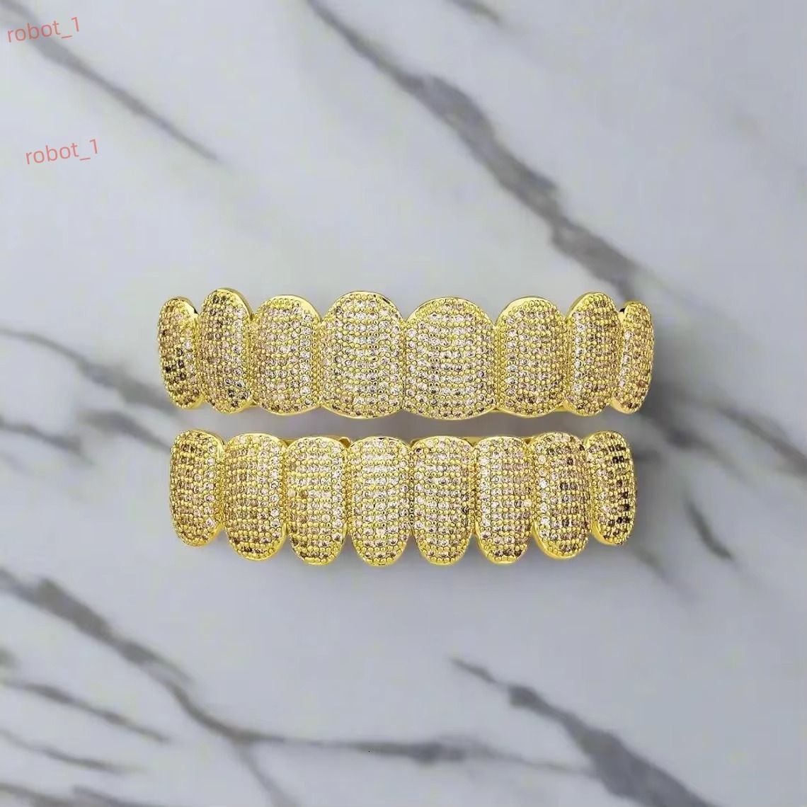 Best Selling Lab Grown Moissanite Rose Gold Gold Hip Hop Style Teeth Cap Dental Jewelry for Men Women Unisex