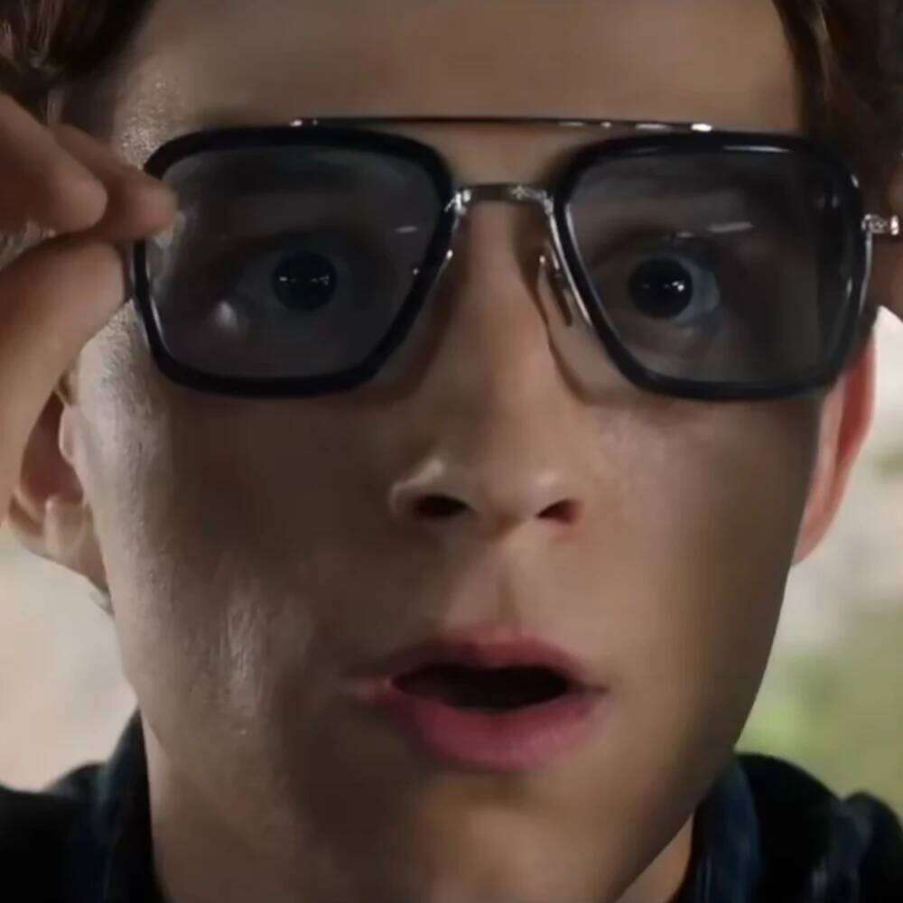 VIVIBEE Square Men Edith Sunglasses Steampunk Blue Metal Frame UV400 Sun Glasses 2025 Trending Tony Stark Women Punk Eyewear Y260207