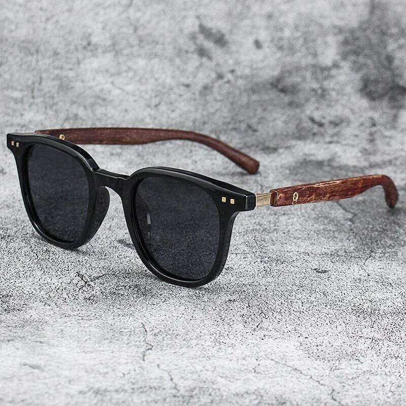 Sunglasses for Men Women's Trendy Retro Wood Grain Polarized UV Protection Eyewear Cycling Outdoor Street Photography Shades Y260207