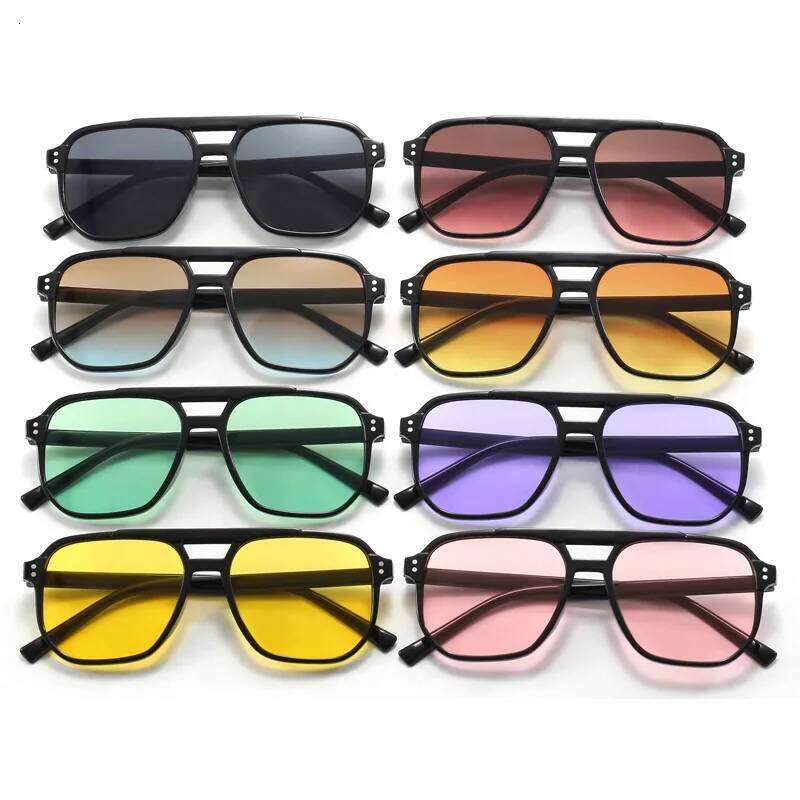 Fashion Square Classic Sunglasses Men Outdoor SunGlasses Women New Large Frame Retro Trend Plastic Luxury Brand Designer Eyewear Y260207