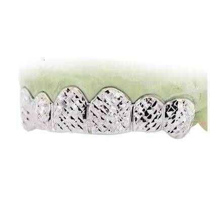 925 Sterling Silver Custom Teeth Jewelry Iced Moissanite Diamond Teeth Grillz 10K/14K/18K Gold