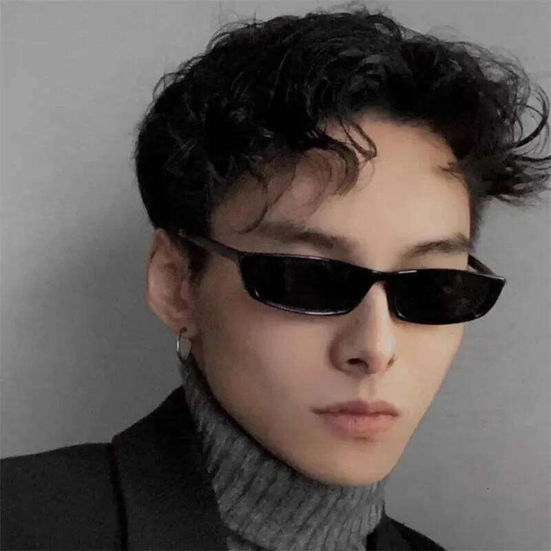 Fashion Rectangle Sunglasses New Women Retro Brand Sun Glasses Vintage Square Narrow Frame Eyewear Female UV400 Shades Y260207