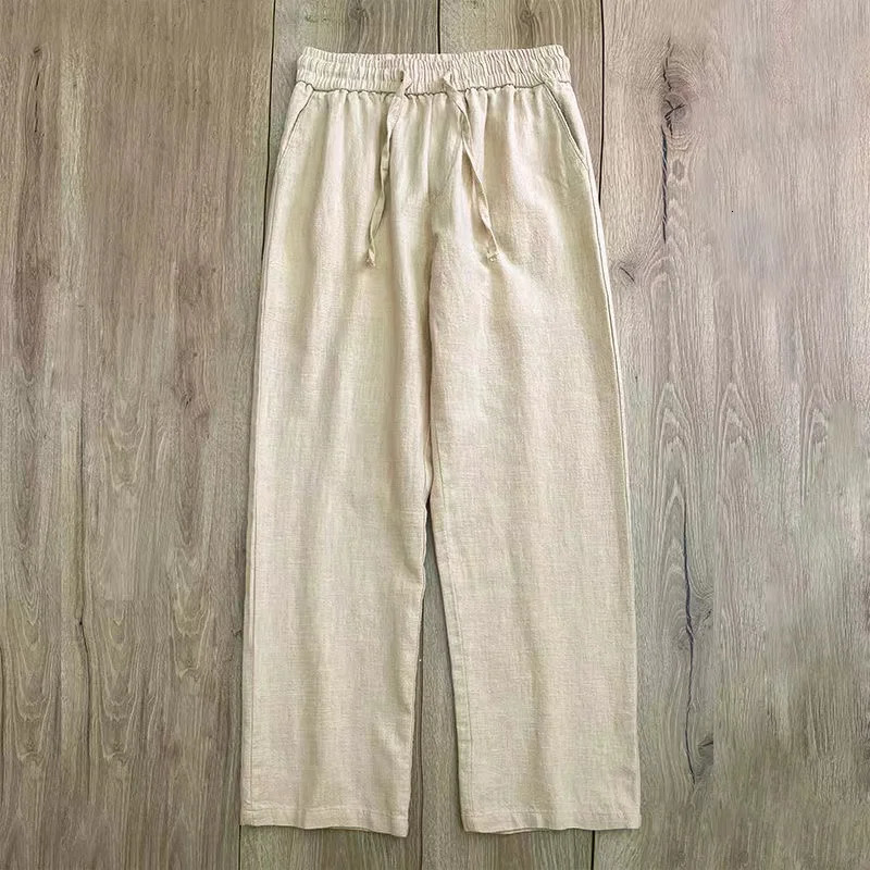 Boho Cotton Linen Pants for Men Summer Lightweight Loose Fit Casual Sweatpants for Walking Jogger Trousers Work 260122