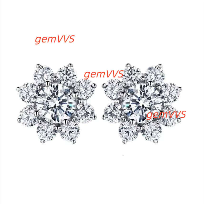 Sparkling Snowflake - Shaped Moissanite Stud Earrings For Elegant Daily Wear And Special Occasions