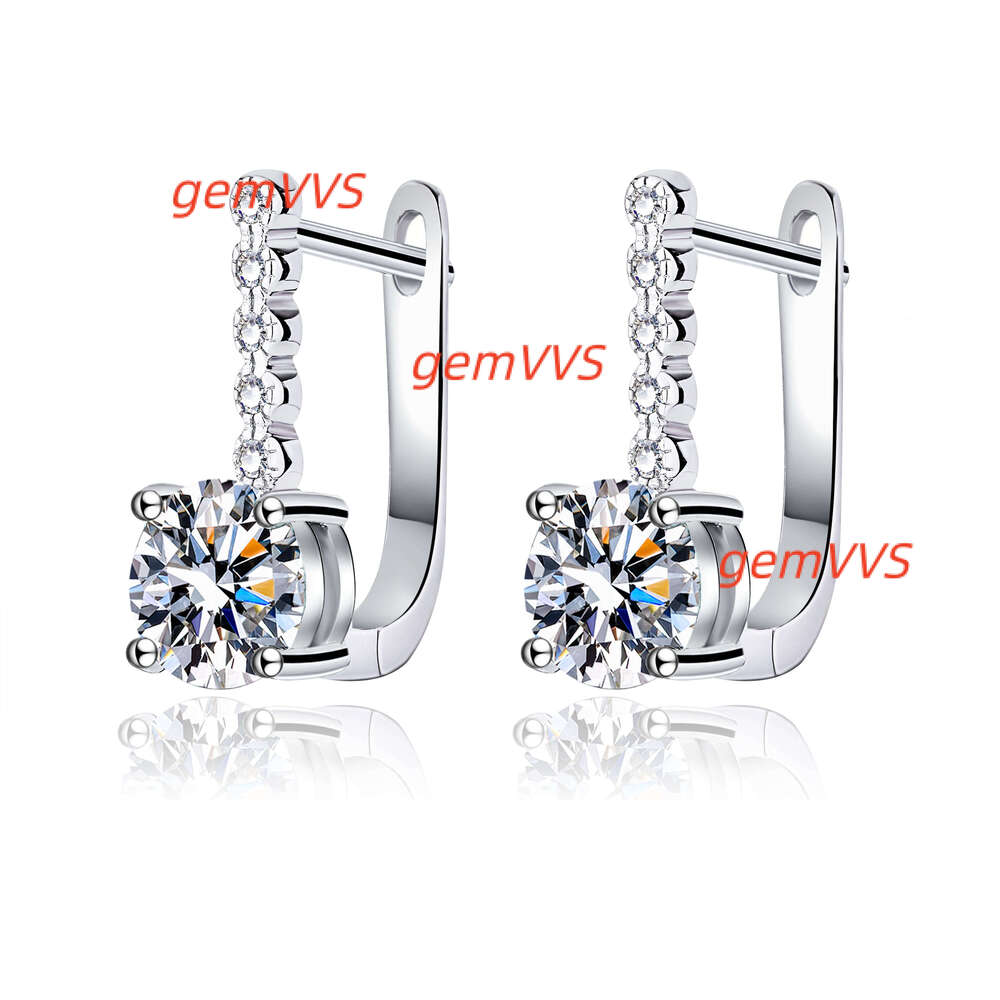 Xkz001 0.5 Carat Moissanite Earrings For Women 925 Sterling Silver Ear Stud Hoops Sparkling Diamond Earring Wedding Fine Jewelry