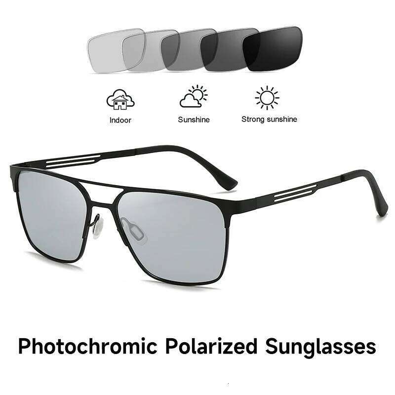 New Photochromic Polarized Sunglasses Man High Quality UV400 Sun Glasses Outdoor Driving Fishing Pilot Eyewear Y260207