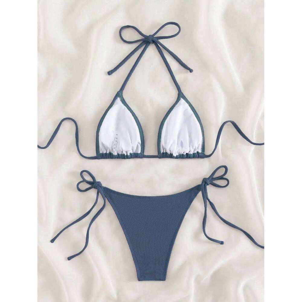 Summer white mi-grid bikini set sexy mature spring seaside photo shoot suitable for women C260207