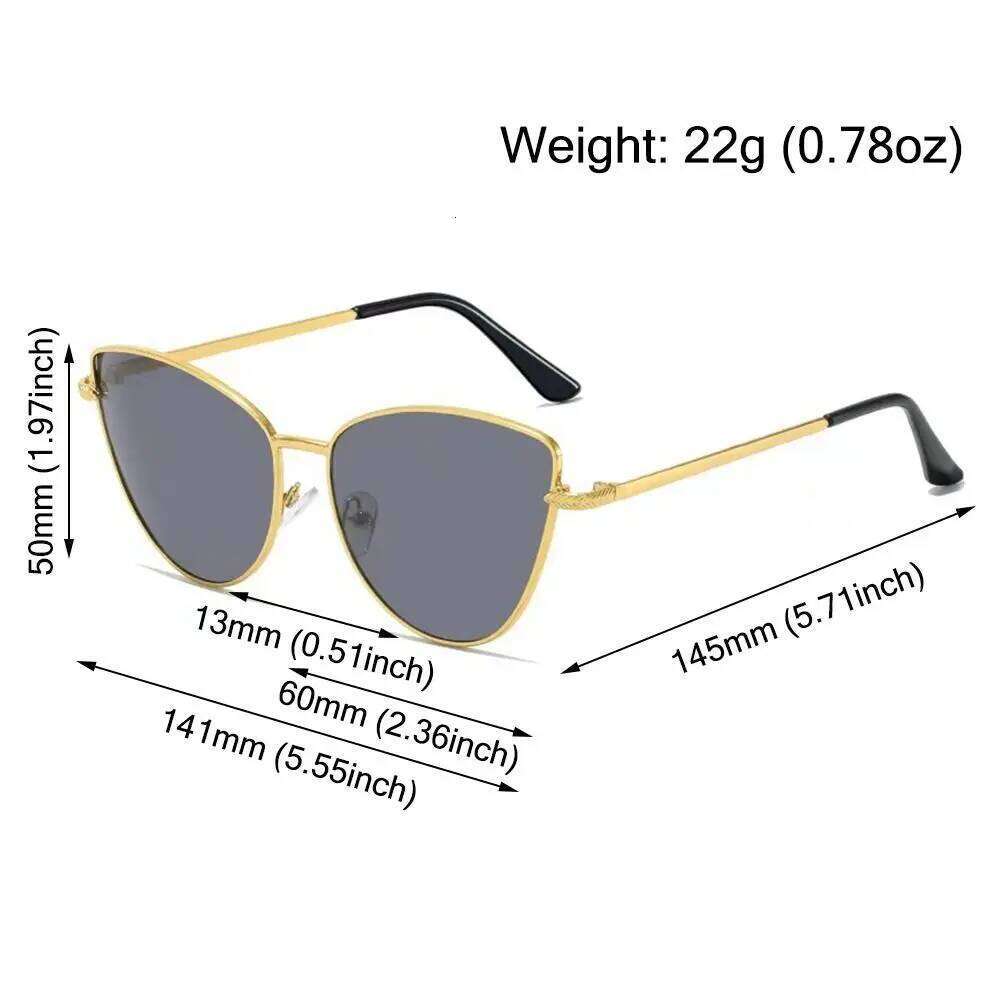 Trendy Square Frame Cat Eye Sunglasses Ocean Lenses UV400 Protection Sun Glasses Beach Travel Streetwear Eyewear for Women Y260207